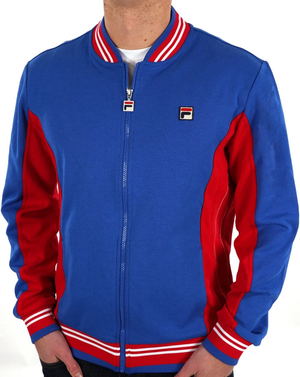 Fila Vintage Mk1 Settanta Track Top Royal / Red - Image 2