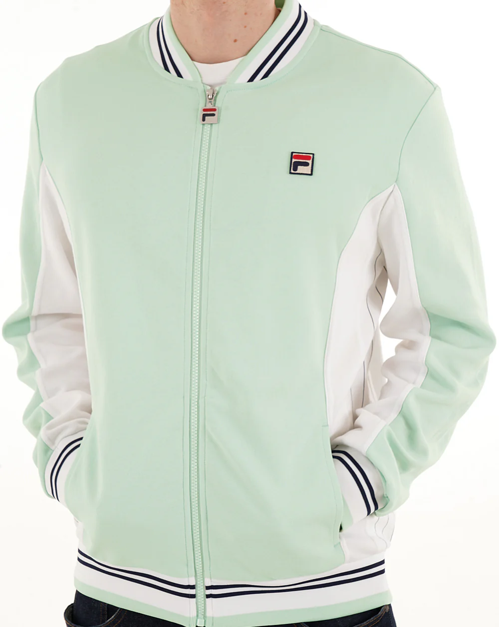 Fila Vintage MK1 Settanta Track Top Soft Green/White - Image 3