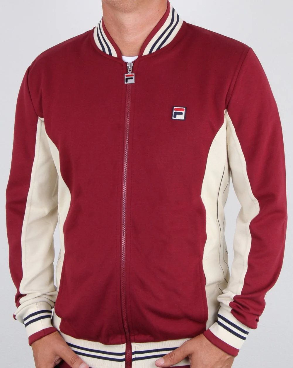 Fila Vintage Mk1 Settanta Track Top Tibetan Red/oyster - Image 3