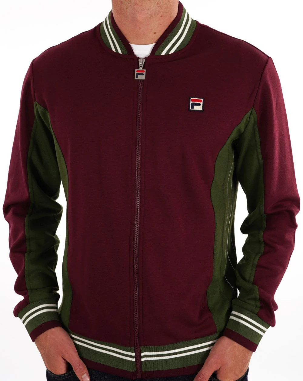 Fila Vintage Mk1 Settanta Track Top Wine Vintage Green