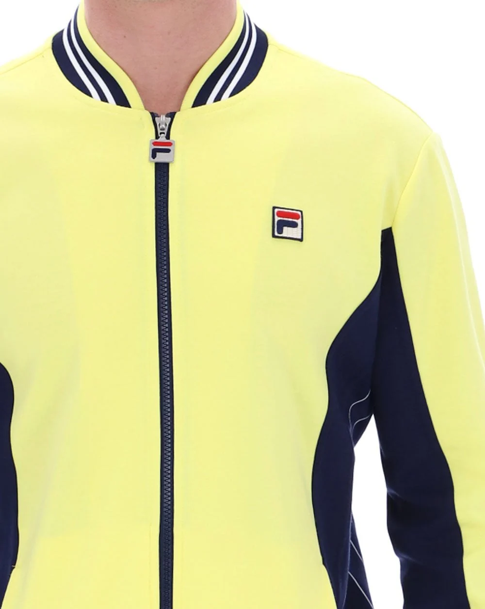 Fila Vintage Mk1 Settanta Track Top Yellow/Navy - Image 2