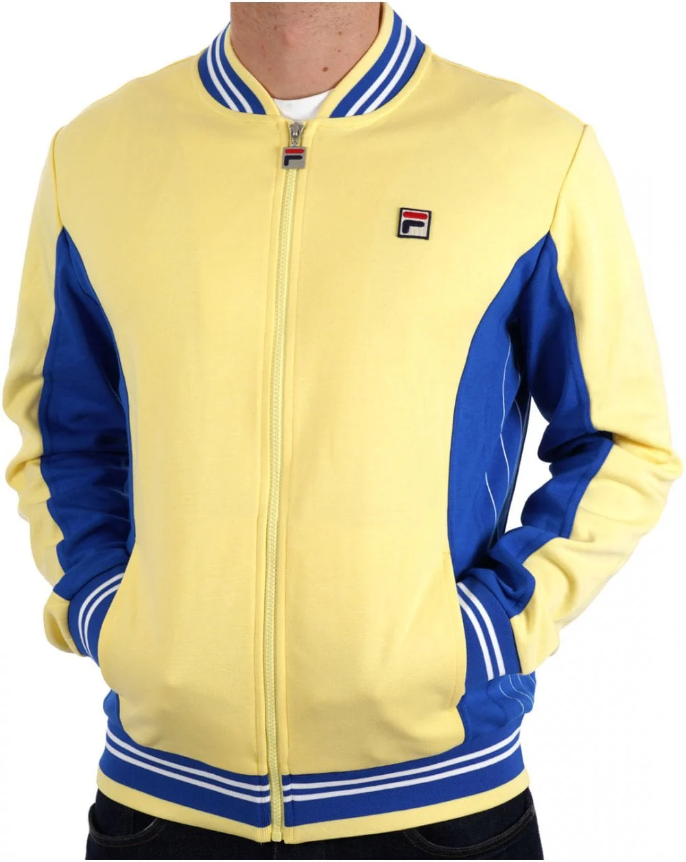 Fila Vintage Mk1 Settanta Track Top Yellow / Royal - Image 2