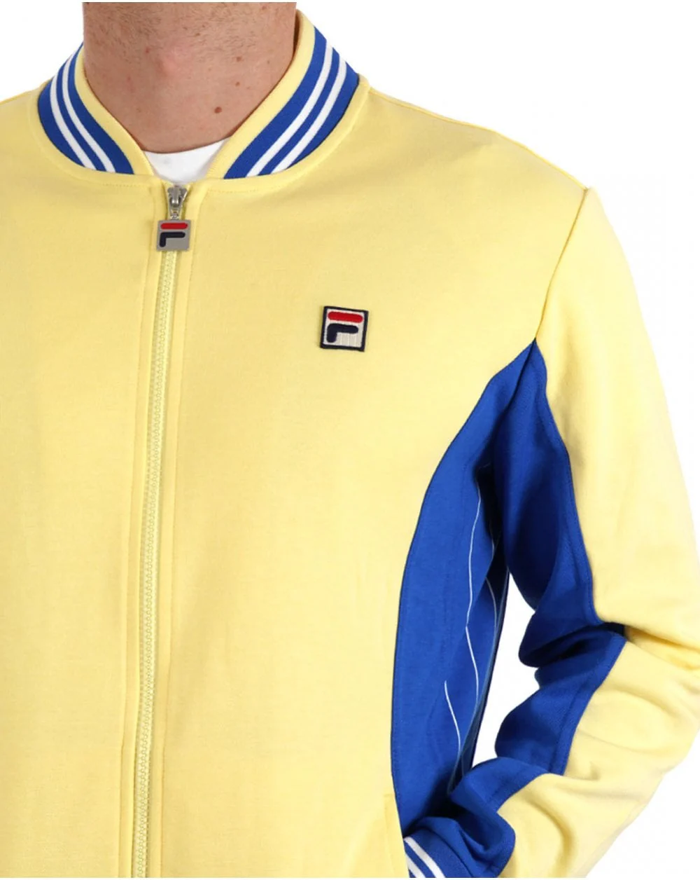 Fila Vintage Mk1 Settanta Track Top Yellow / Royal - Image 3
