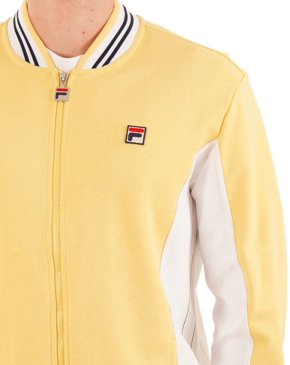 Fila Vintage MK1 Settanta Track Top Yellow/White - Image 2
