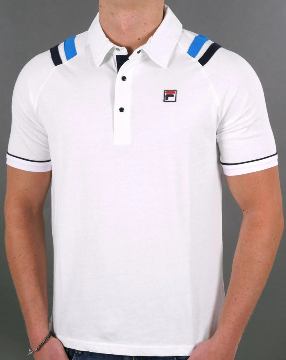 Fila Vintage MK2 Borg Polo Shirt White