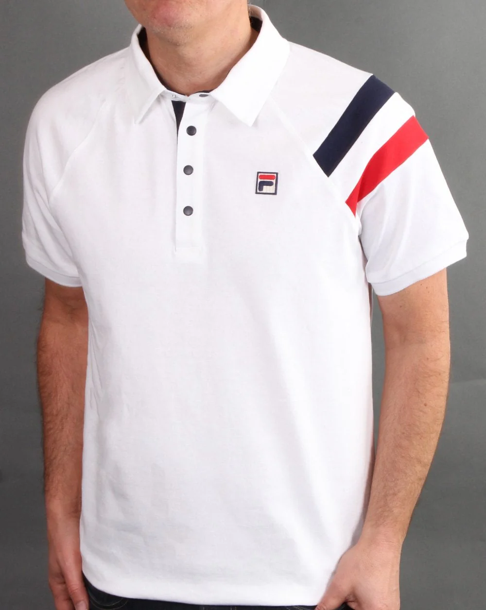 Fila Vintage MK2 Polo Shirt White - Image 3