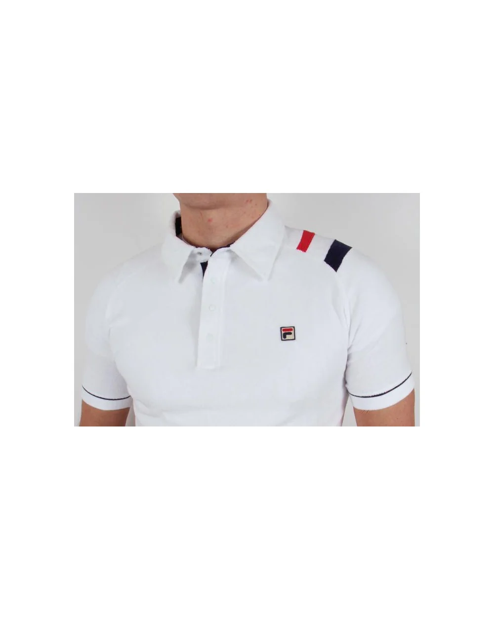 Fila Vintage Mk2 Salice Polo Shirt White/navy/red - Image 2