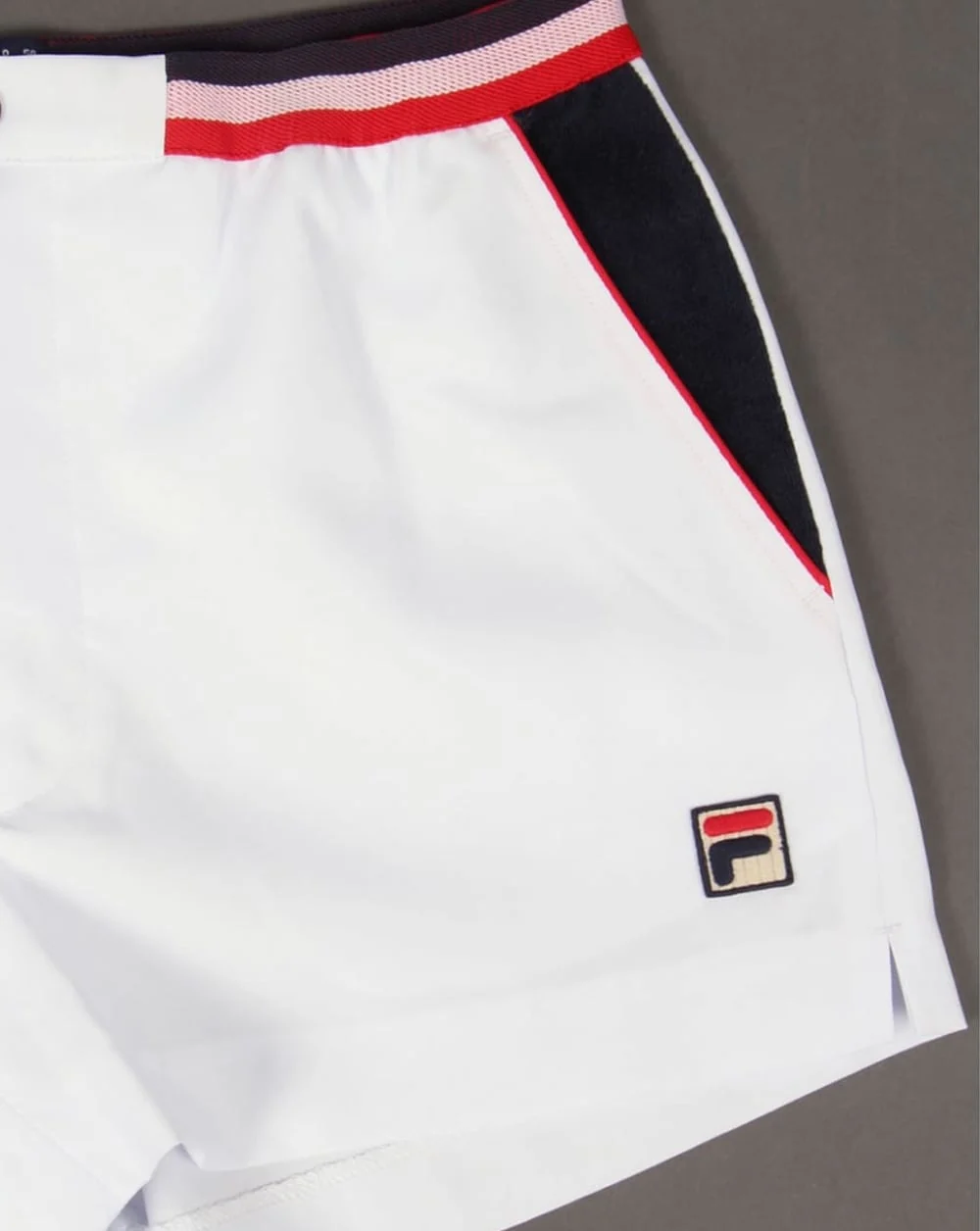 Fila Vintage Mk2 Settanta Shorts White/Navy/Red - Image 2