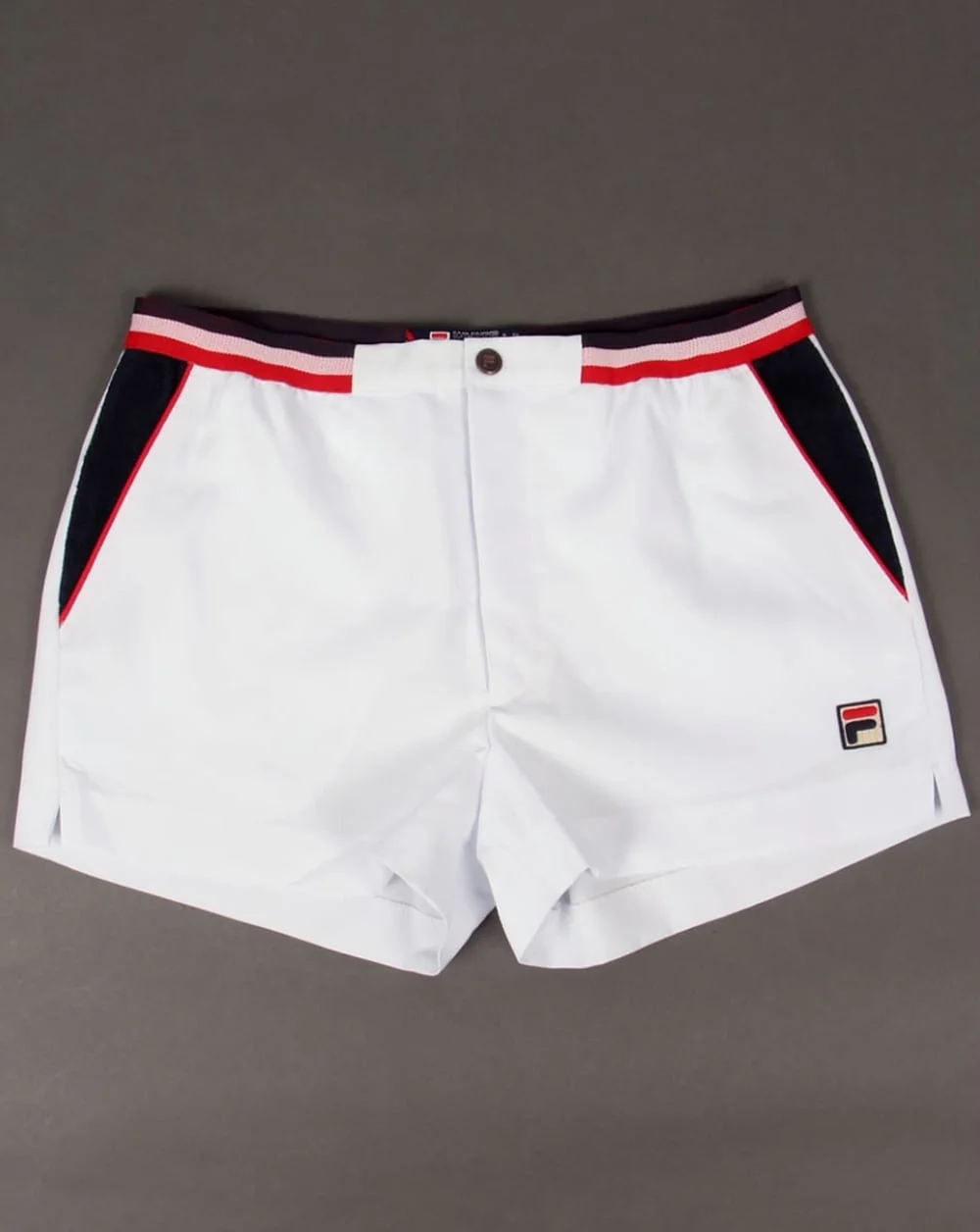 Fila Vintage Mk2 Settanta Shorts White/Navy/Red - Image 3
