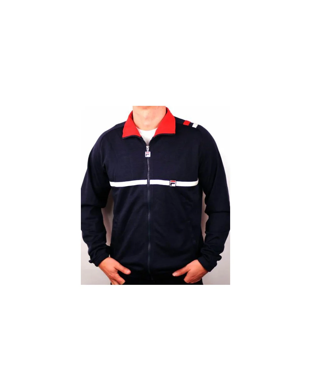 Fila Vintage Mk2 Settanta Track Top Navy - Image 3