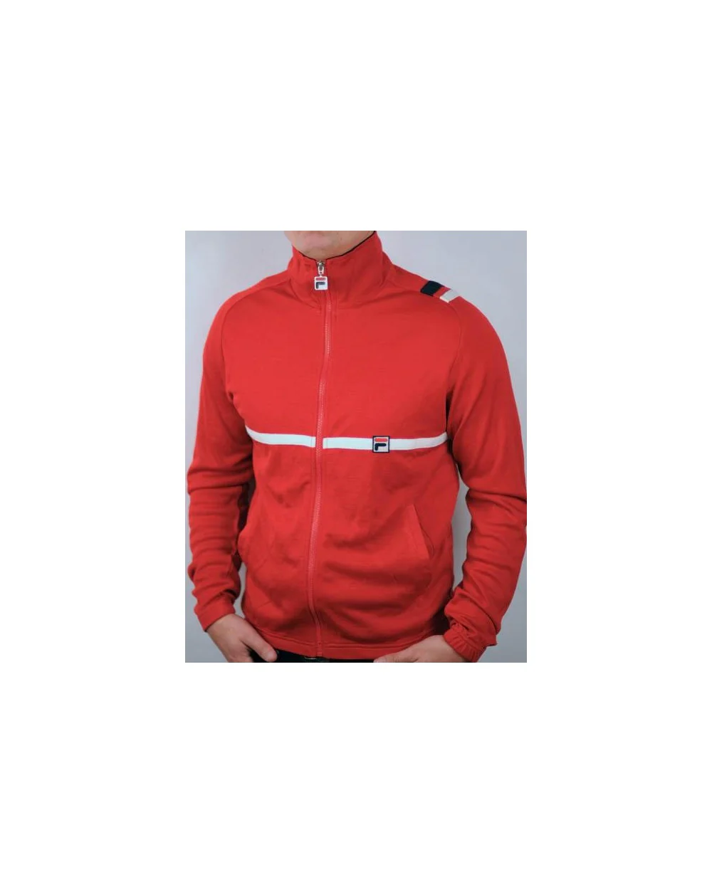 Fila Vintage Mk2 Settanta Track Top Red - Image 2
