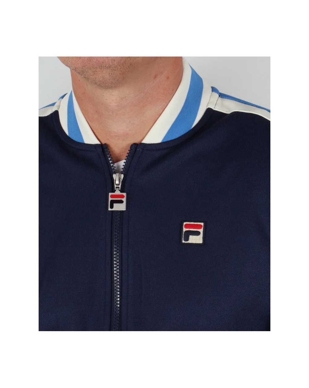 Fila Vintage Mot Track Top Navy - Image 2