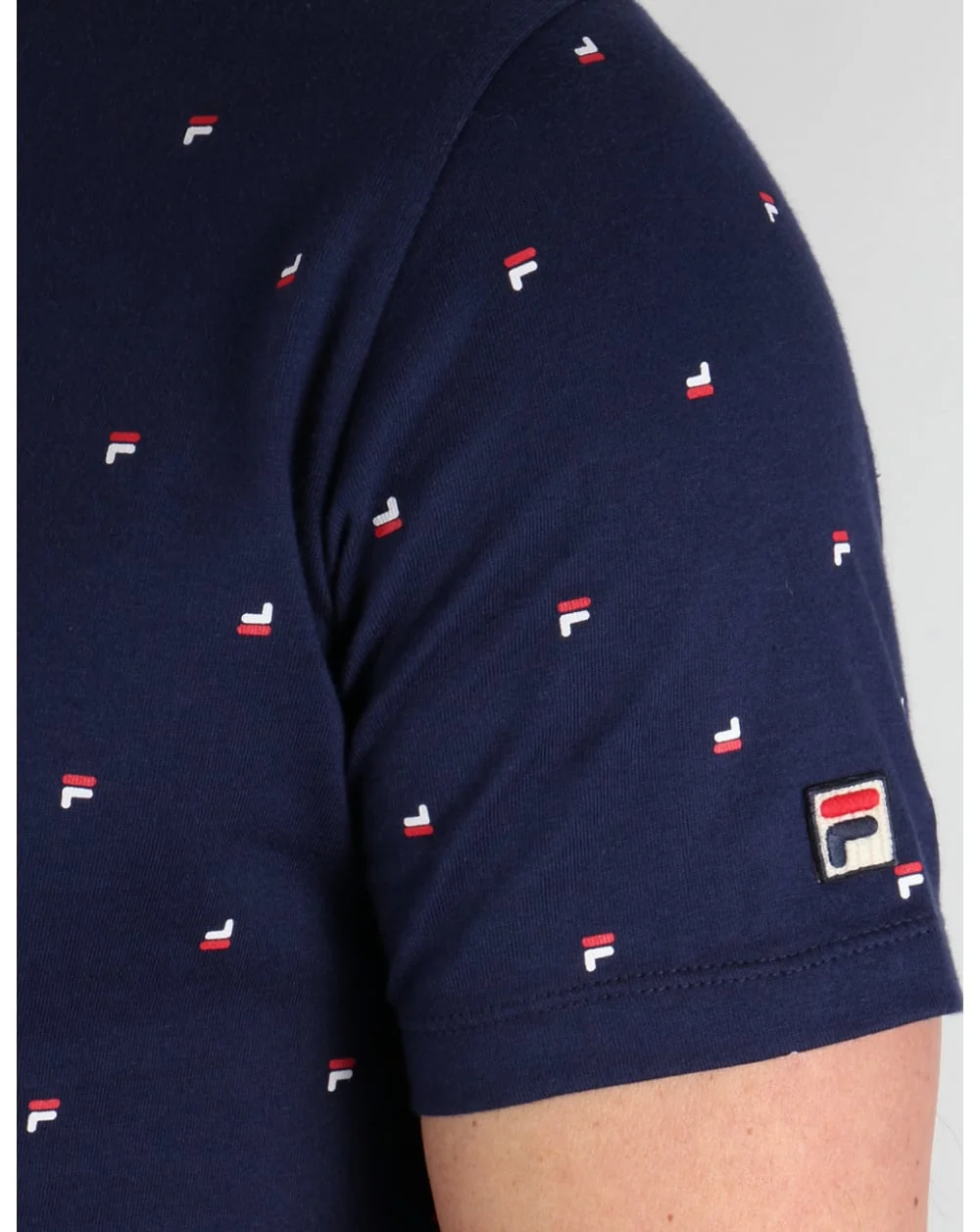 Fila Vintage Multi logo T-shirt Navy - Image 3