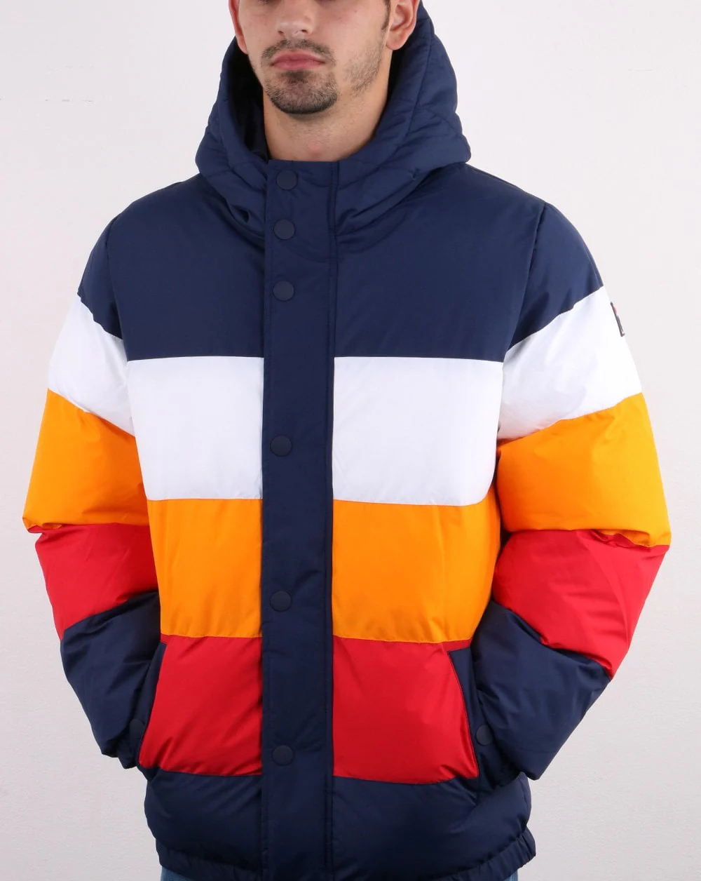 Fila Vintage Multi Puffer Jacket Navy/white/orange - Image 2