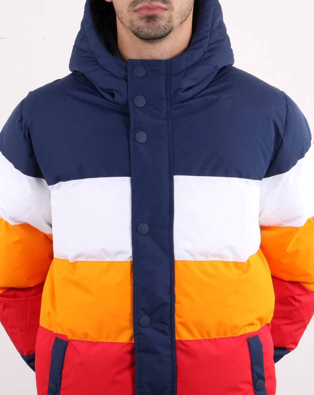 Fila Vintage Multi Puffer Jacket Navy/white/orange - Image 4