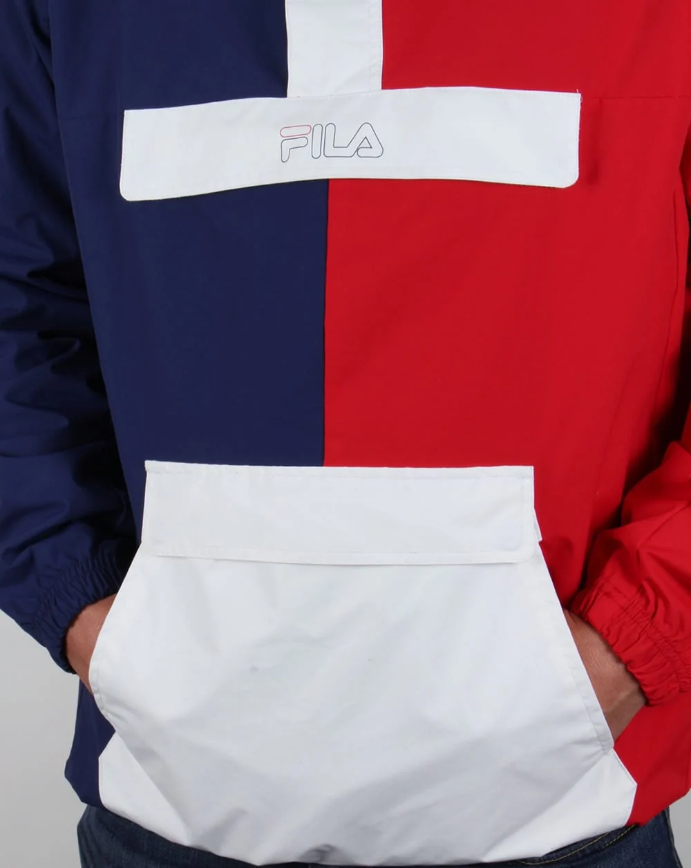 Fila Vintage Napoli Overhead Jacket Navy/Red/White - Image 3
