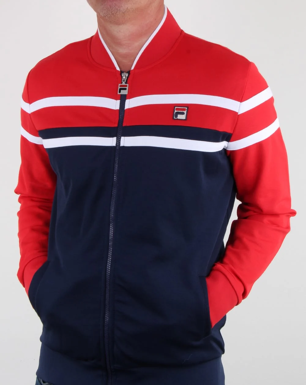 Fila Vintage Naso Track Top Red/navy/white - Image 3