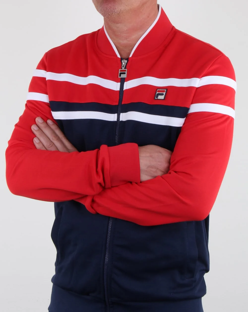 Fila Vintage Naso Track Top Red/navy/white - Image 4