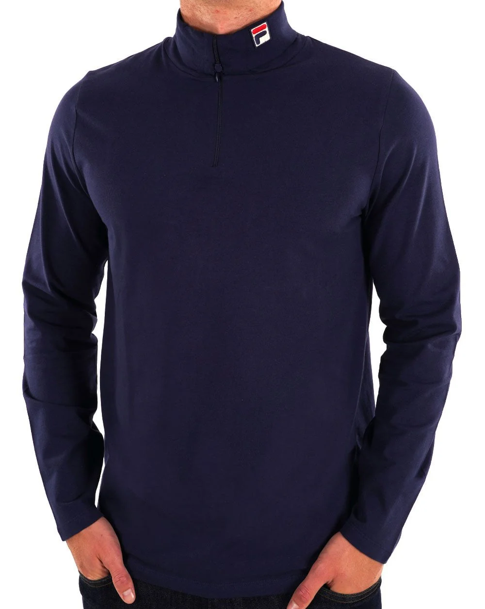 Fila Vintage Neil Zip Roll Neck Navy - Image 3