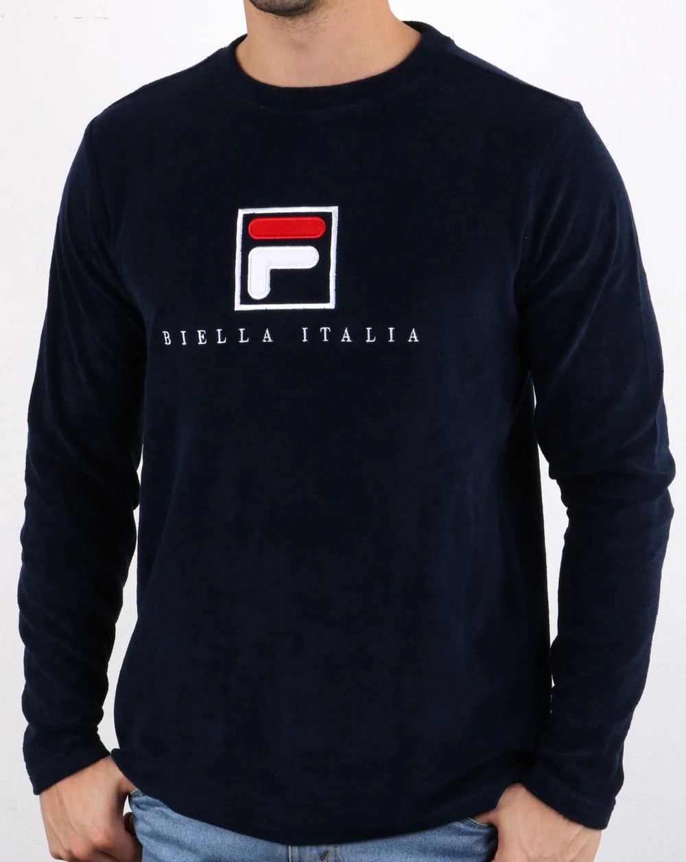 Fila Vintage Nicolo Towelling Sweatshirt Navy/white/red