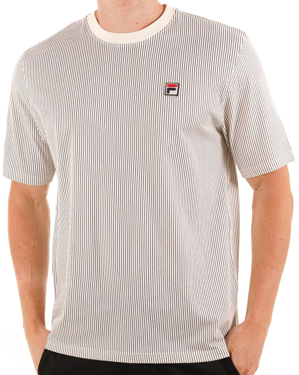 Fila Vintage Nilo T Shirt Gardenia/Navy - Image 2