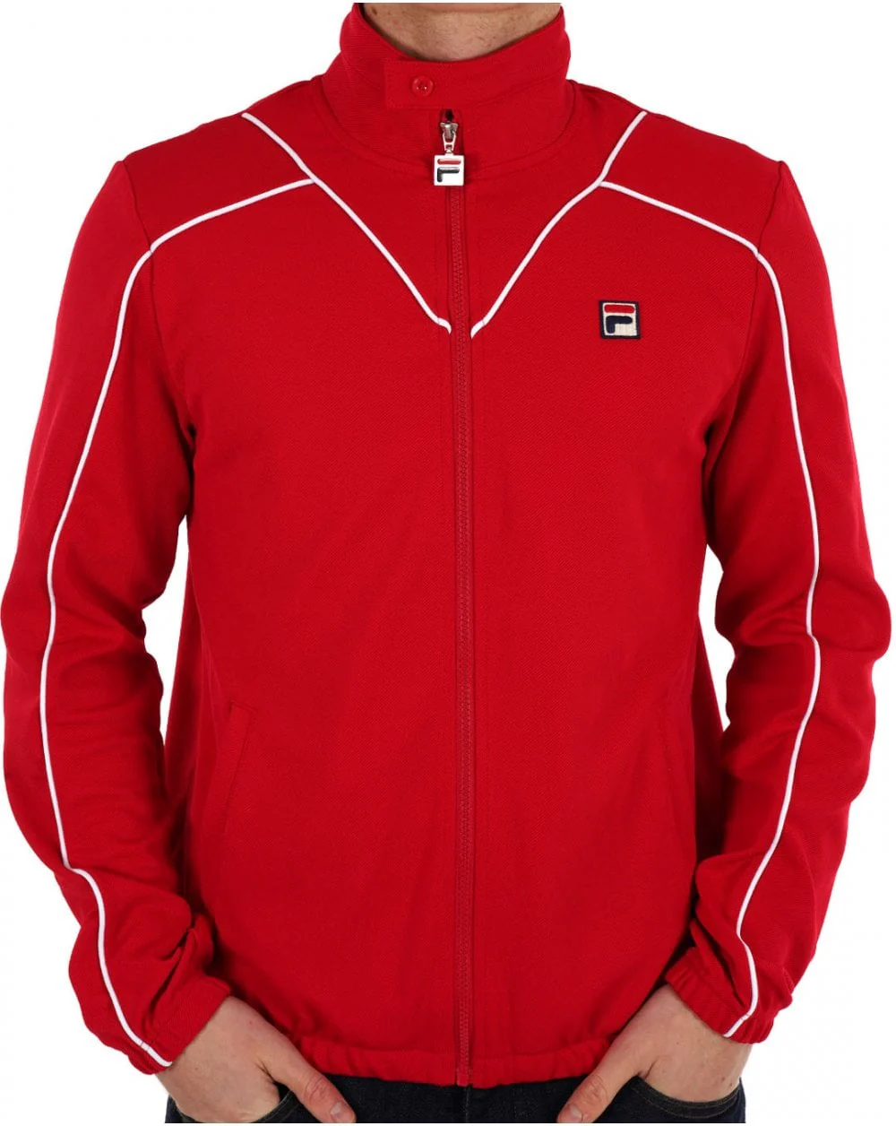 Fila Vintage Noble Track Top Red White