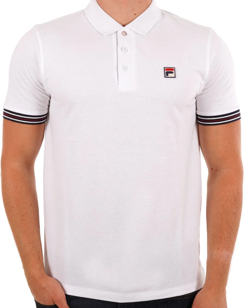 Fila Vintage Omari Polo Shirt White - Image 3