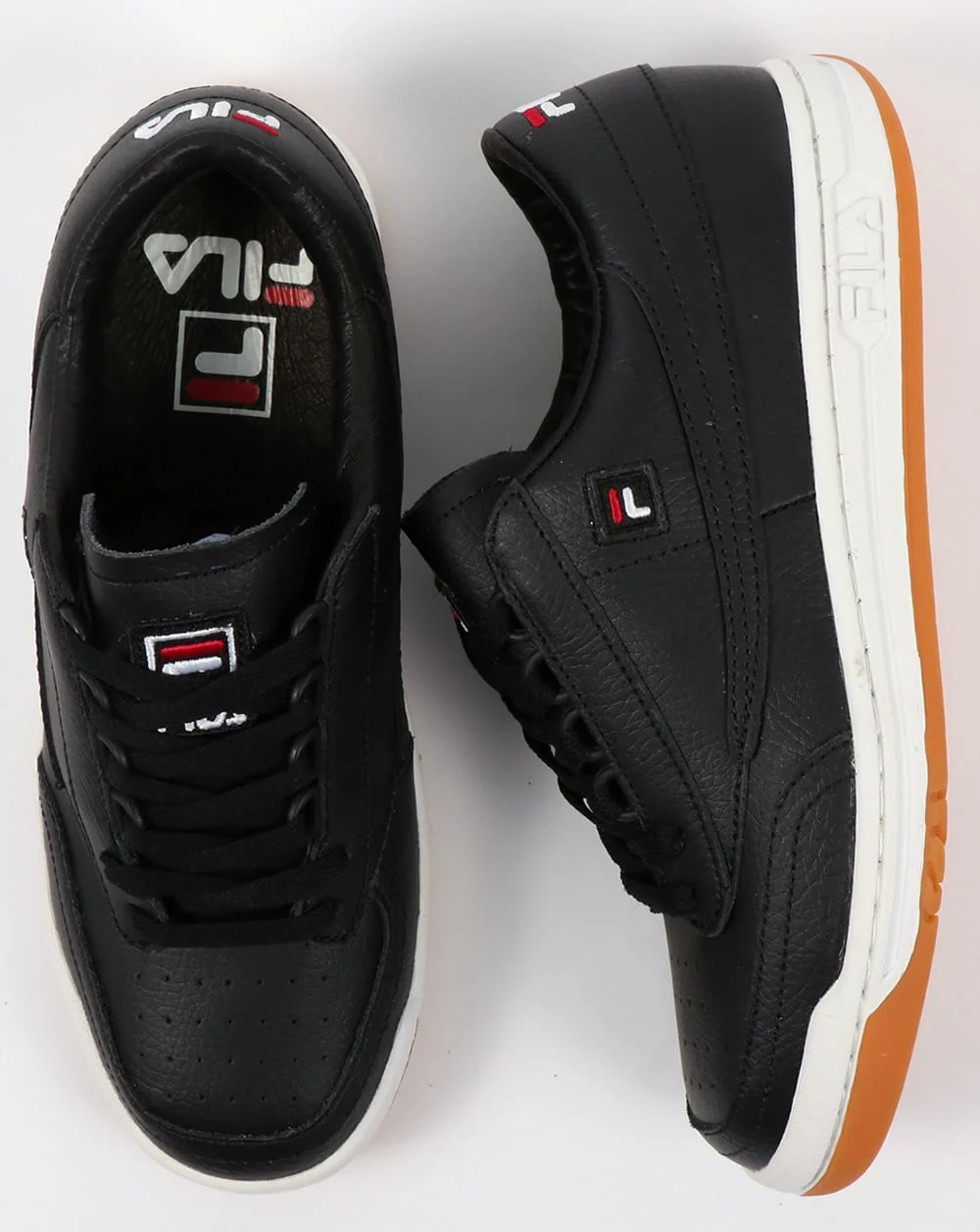 Fila Vintage Original Tennis Trainers Black/Gum - Image 2