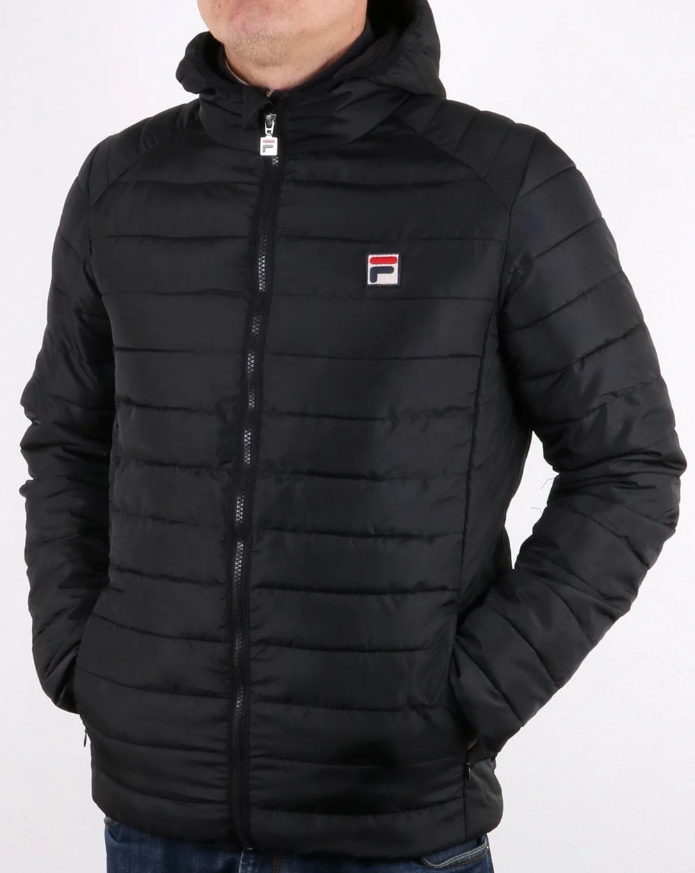 Fila Vintage Padded Puffer Jacket Black - Image 2