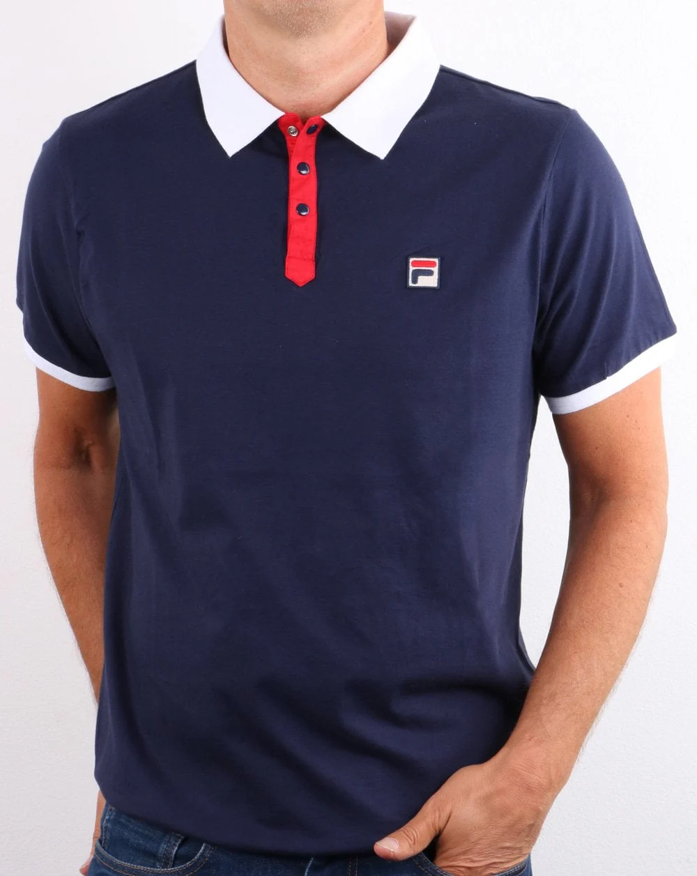 Fila Vintage Panatta Polo Shirt Navy - Image 2