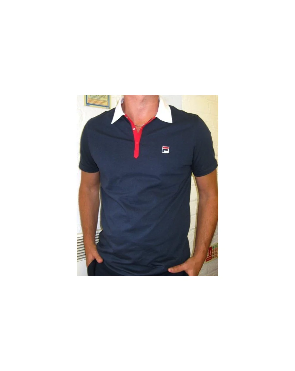 Fila Vintage Panatta Polo Shirt Navy