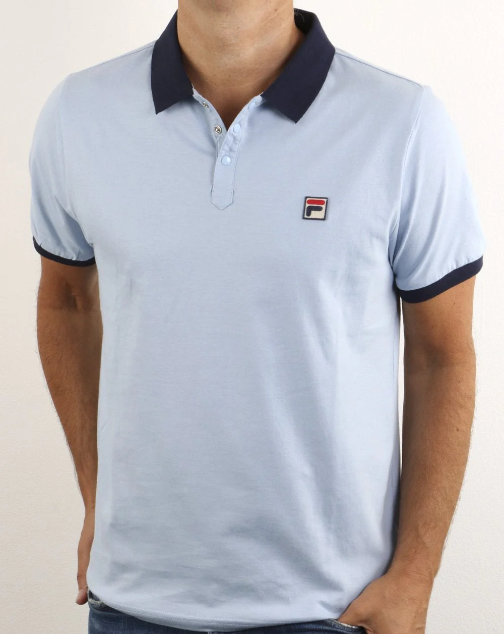 Fila Vintage Panatta Polo Shirt Sky Blue - Image 2