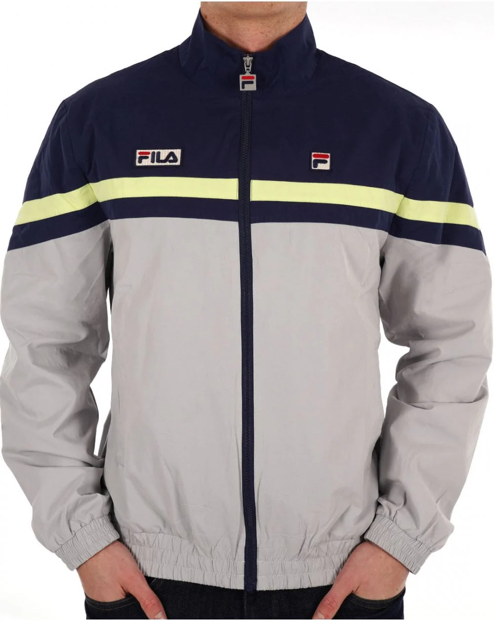 Fila Vintage Phillip Track Jacket Navy/Grey/Lime