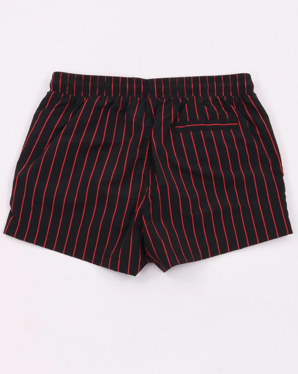 Fila Vintage Pinstripe Swim Shorts Black/Red - Image 3