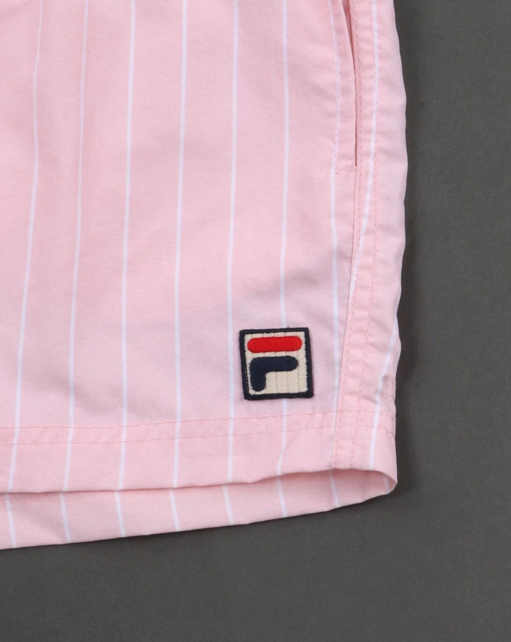Fila Vintage Pinstripe Swim Shorts Pink - Image 3