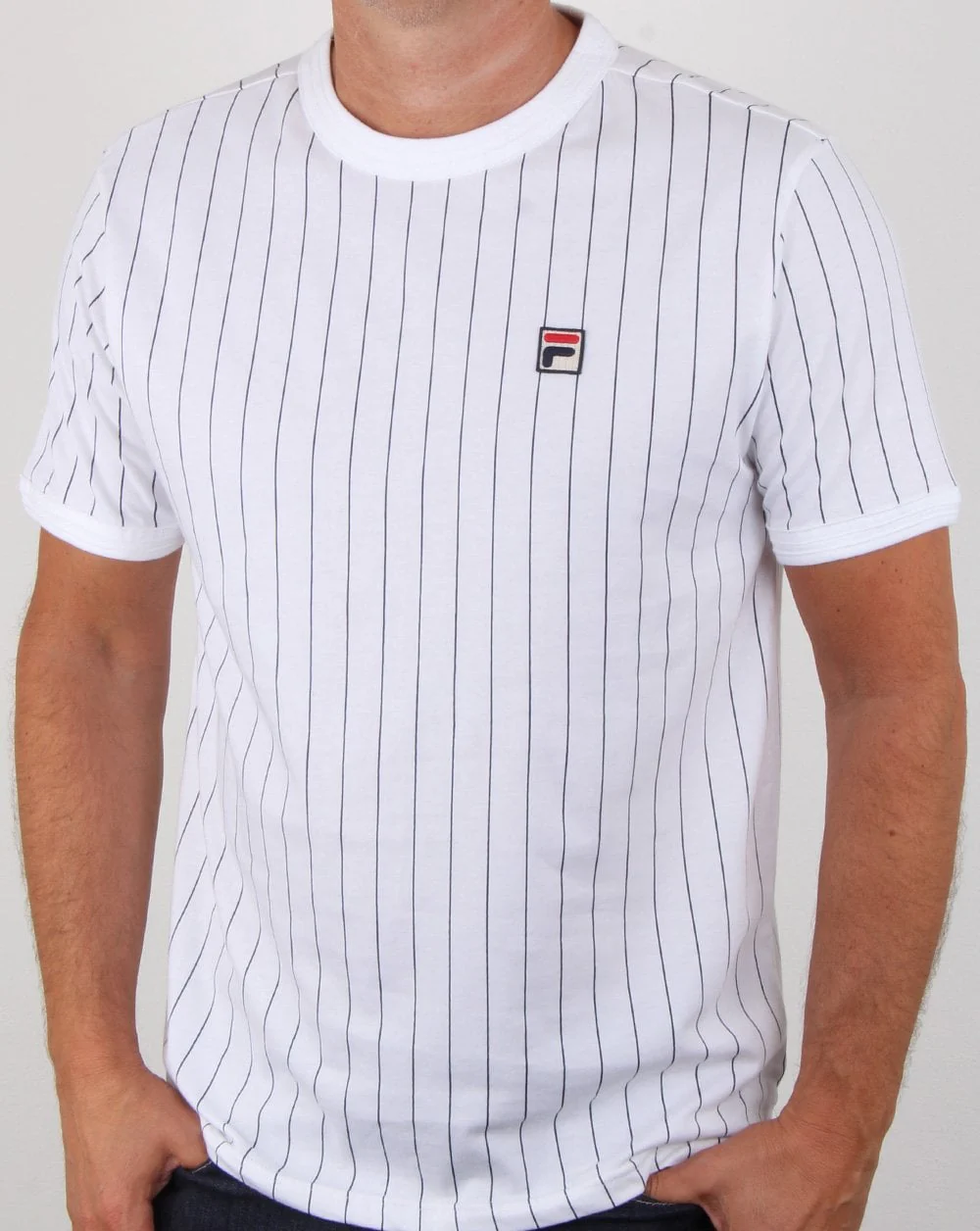Fila Vintage Pinstripe T Shirt White