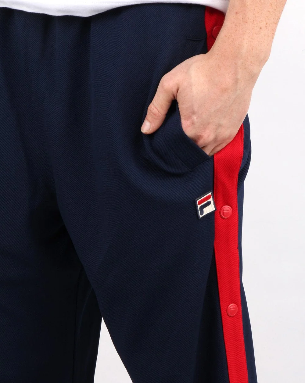 Fila Vintage Popper Pants Navy/red - Image 2