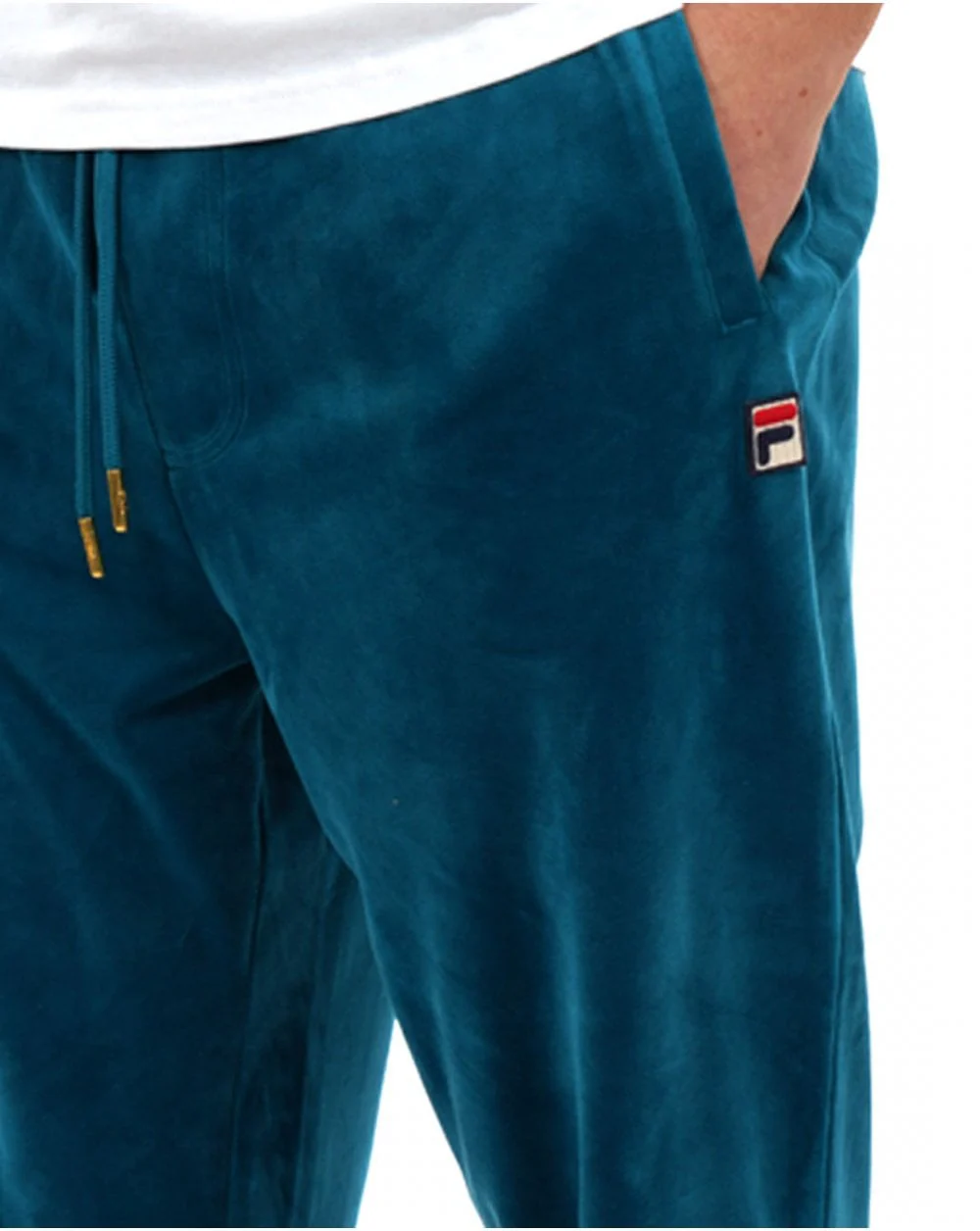 Fila Vintage Premium Velour Track Pants Lagoon - Image 2
