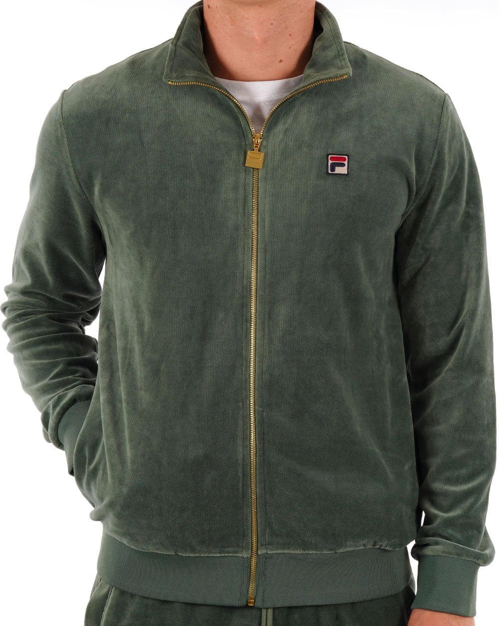 Fila Vintage Premium Velour Track Top Forest - Image 2