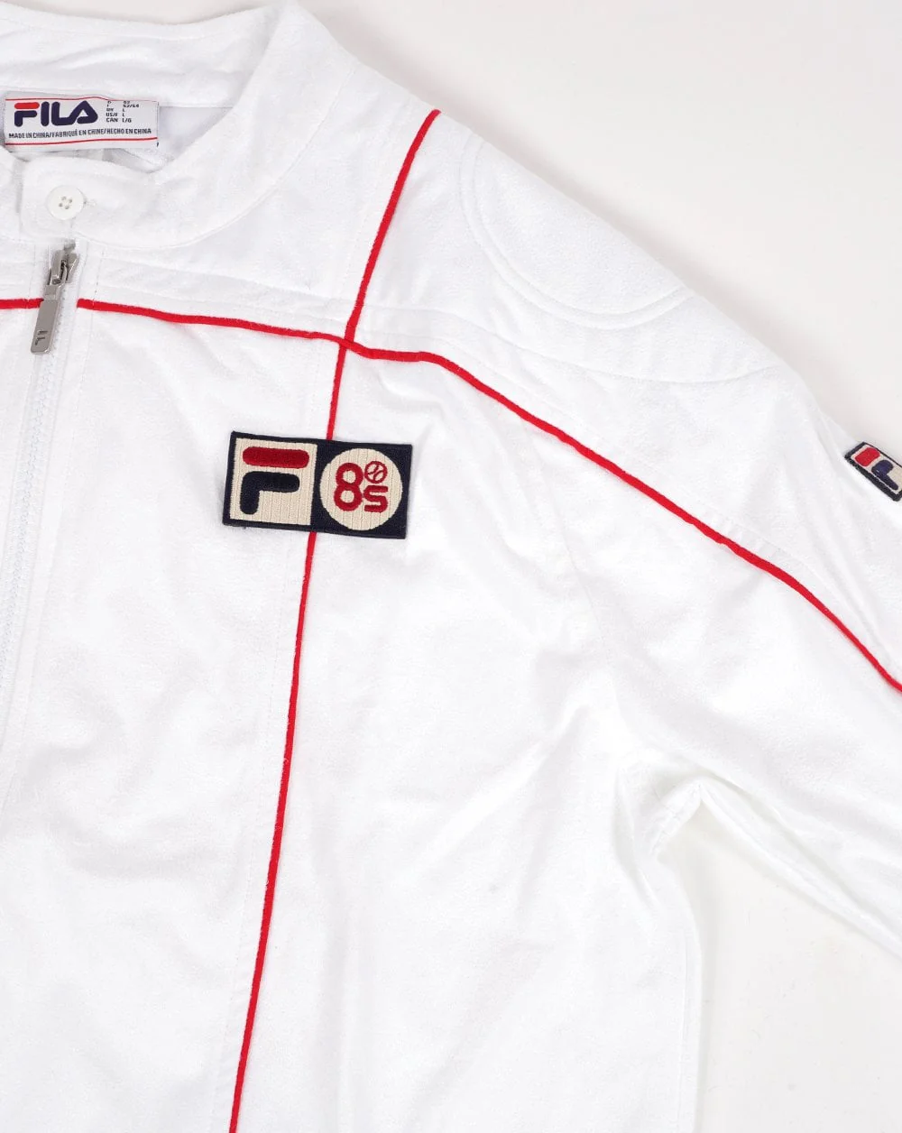 Fila Vintage Pro Badge Terrinda Track Top White/Red - Image 3
