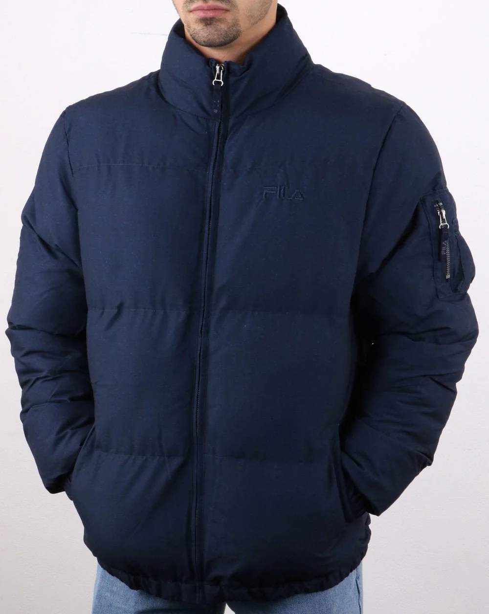 Fila Vintage Puffer Ski Jacket Navy - Image 3