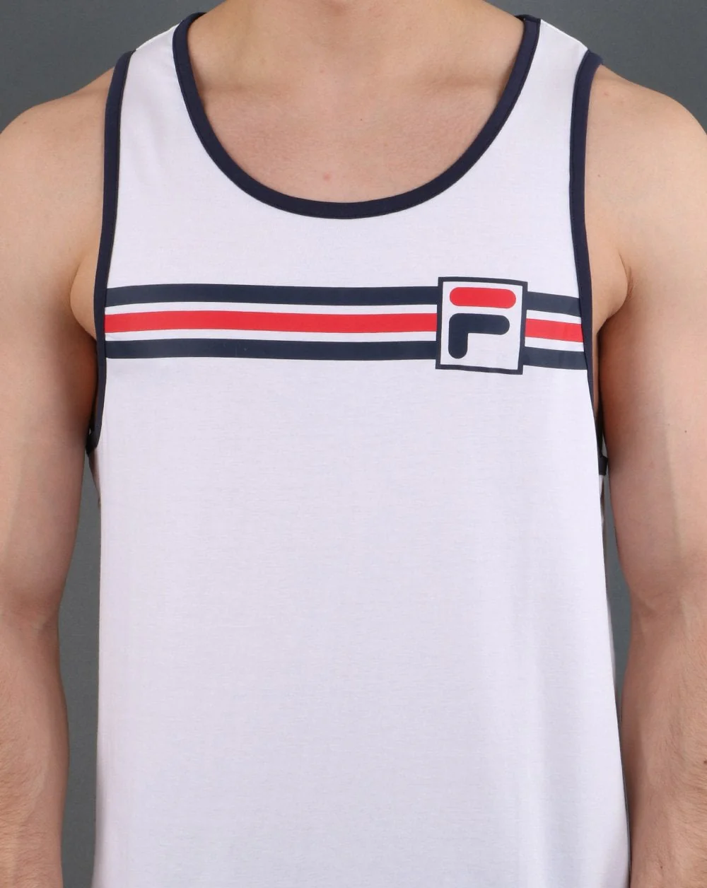 Fila Vintage Quillan Vest White/Navy - Image 3
