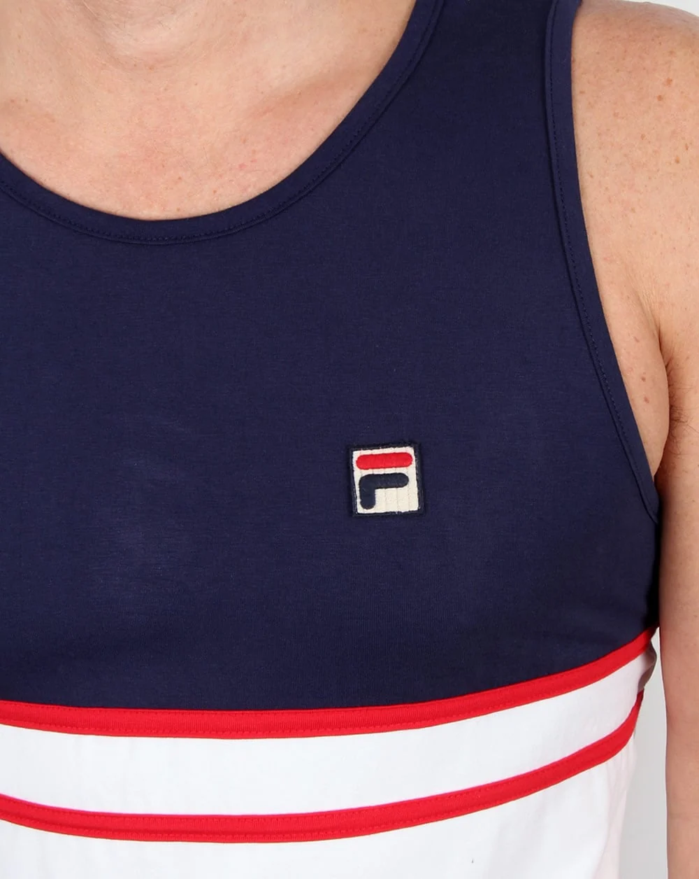 Fila Vintage Quinzi Vest Navy/White - Image 2