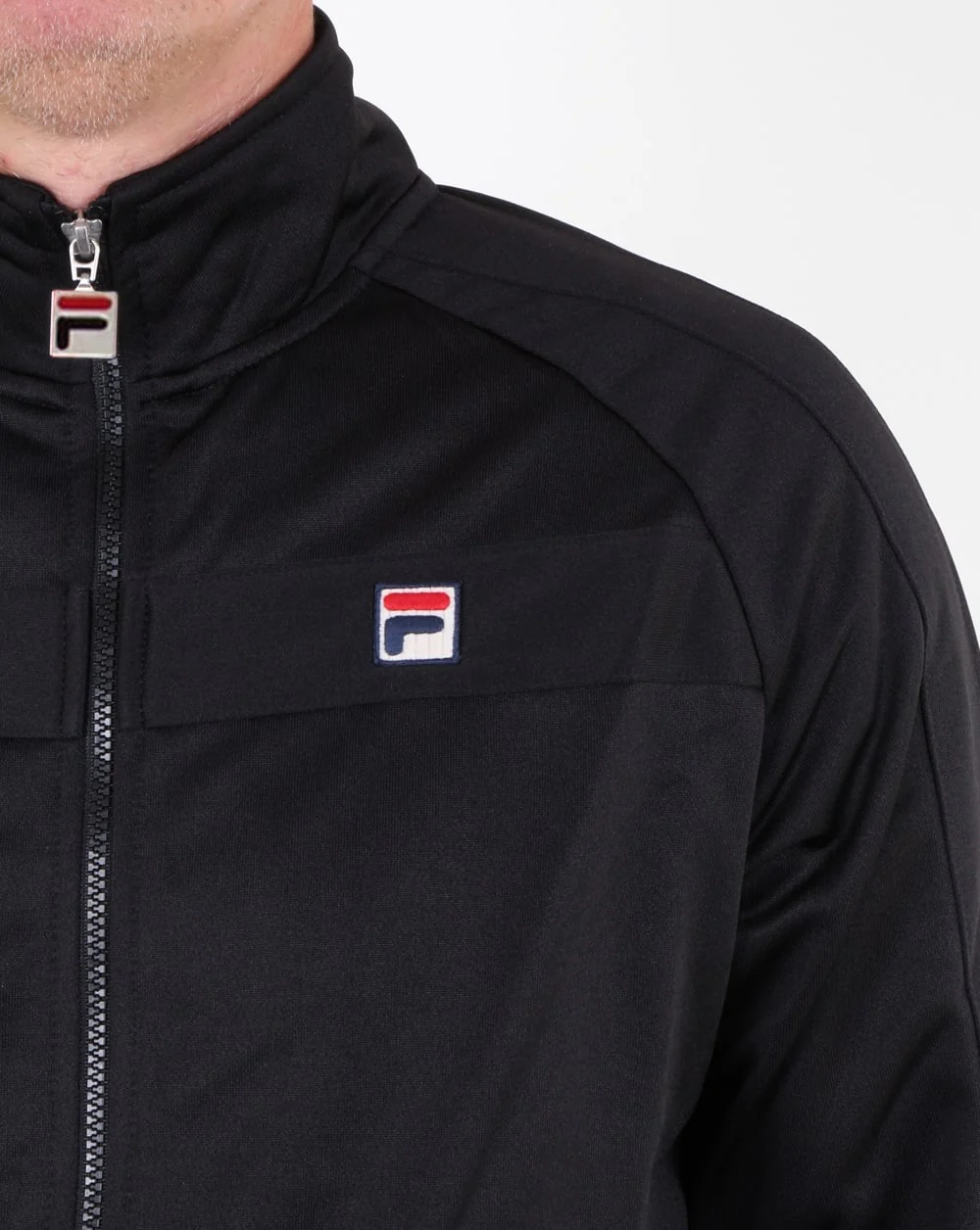 Fila Vintage Renzo Track Top Black - Image 3