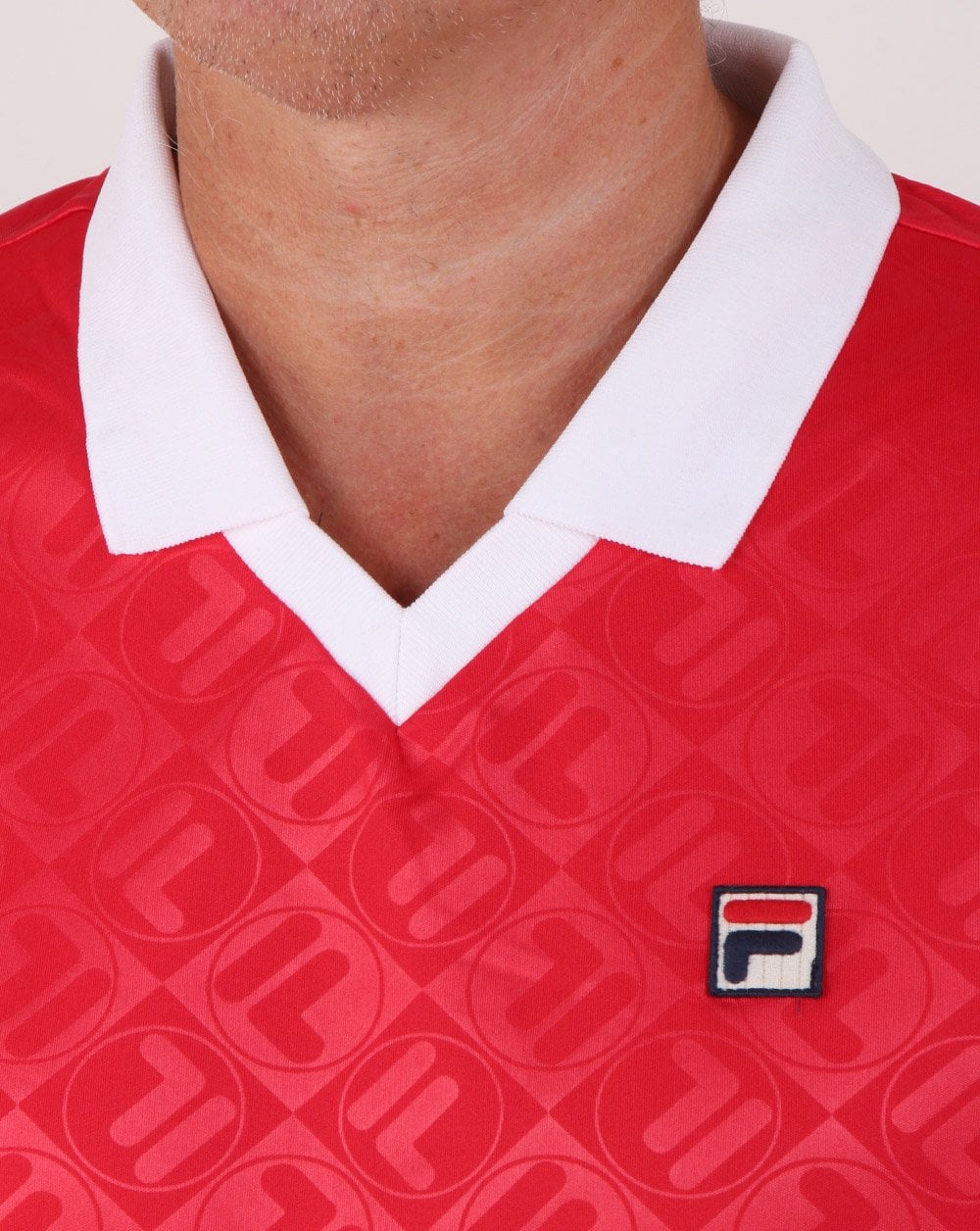 Fila Vintage Retro Football Shirt Red/white - Image 2