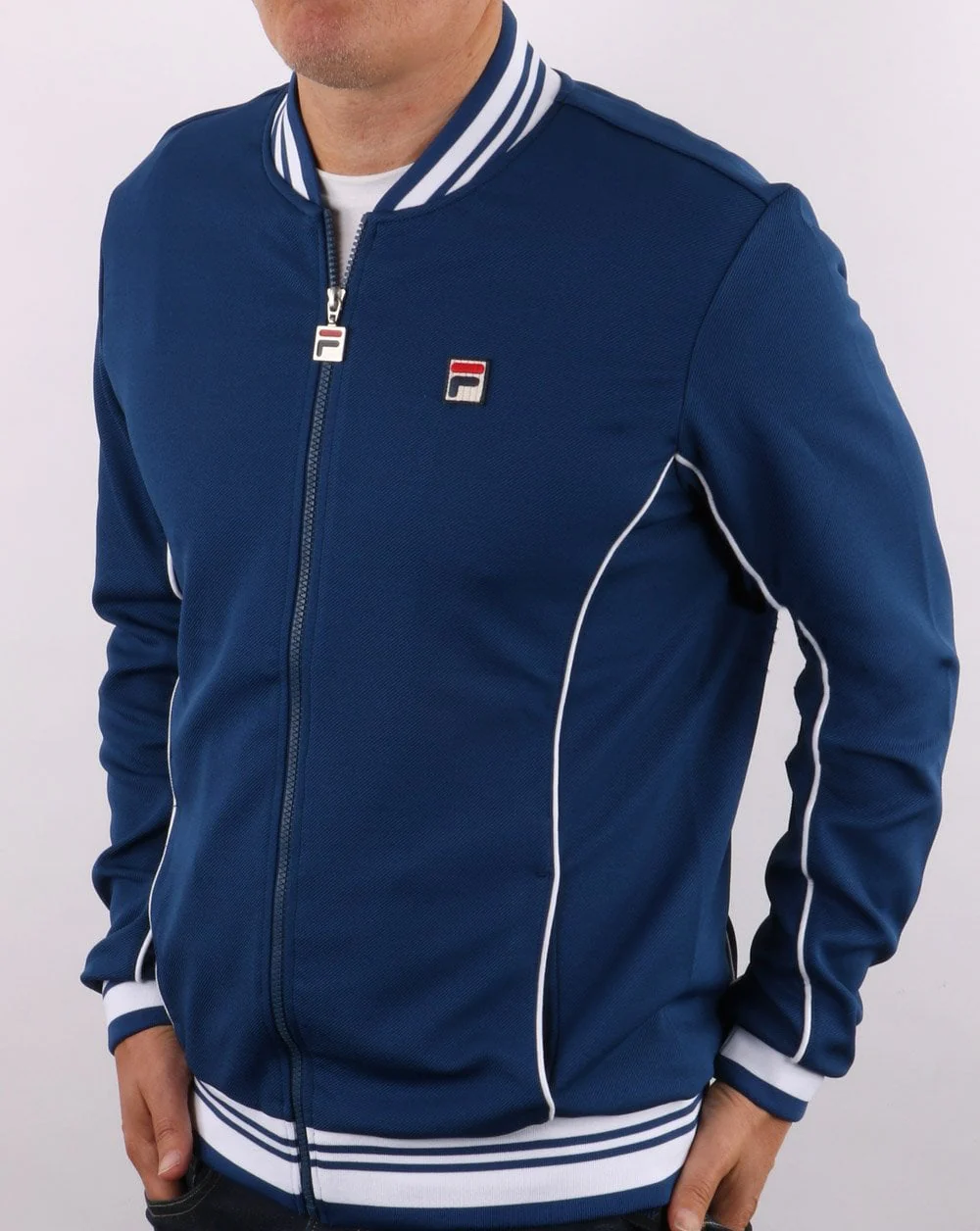 Fila Vintage Retro Track Top Navy - Image 3