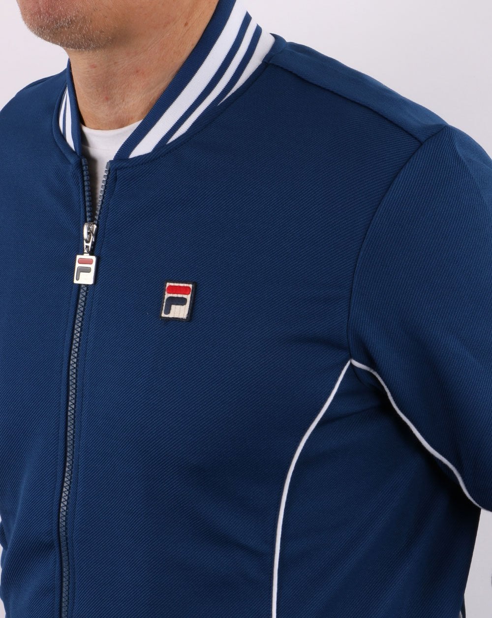 Fila Vintage Retro Track Top Navy - Image 4