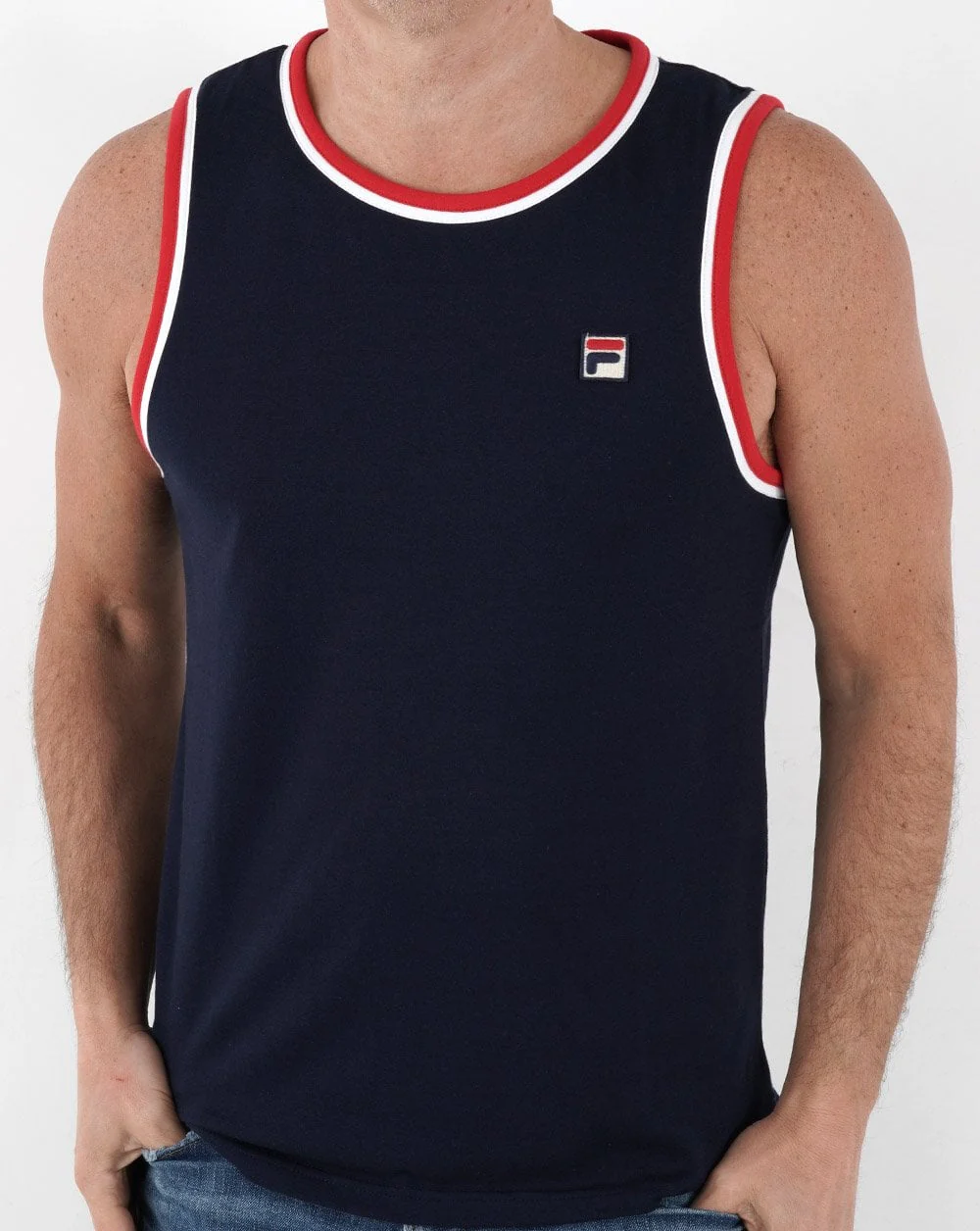 Fila Vintage Retro Vest Navy/White/Red