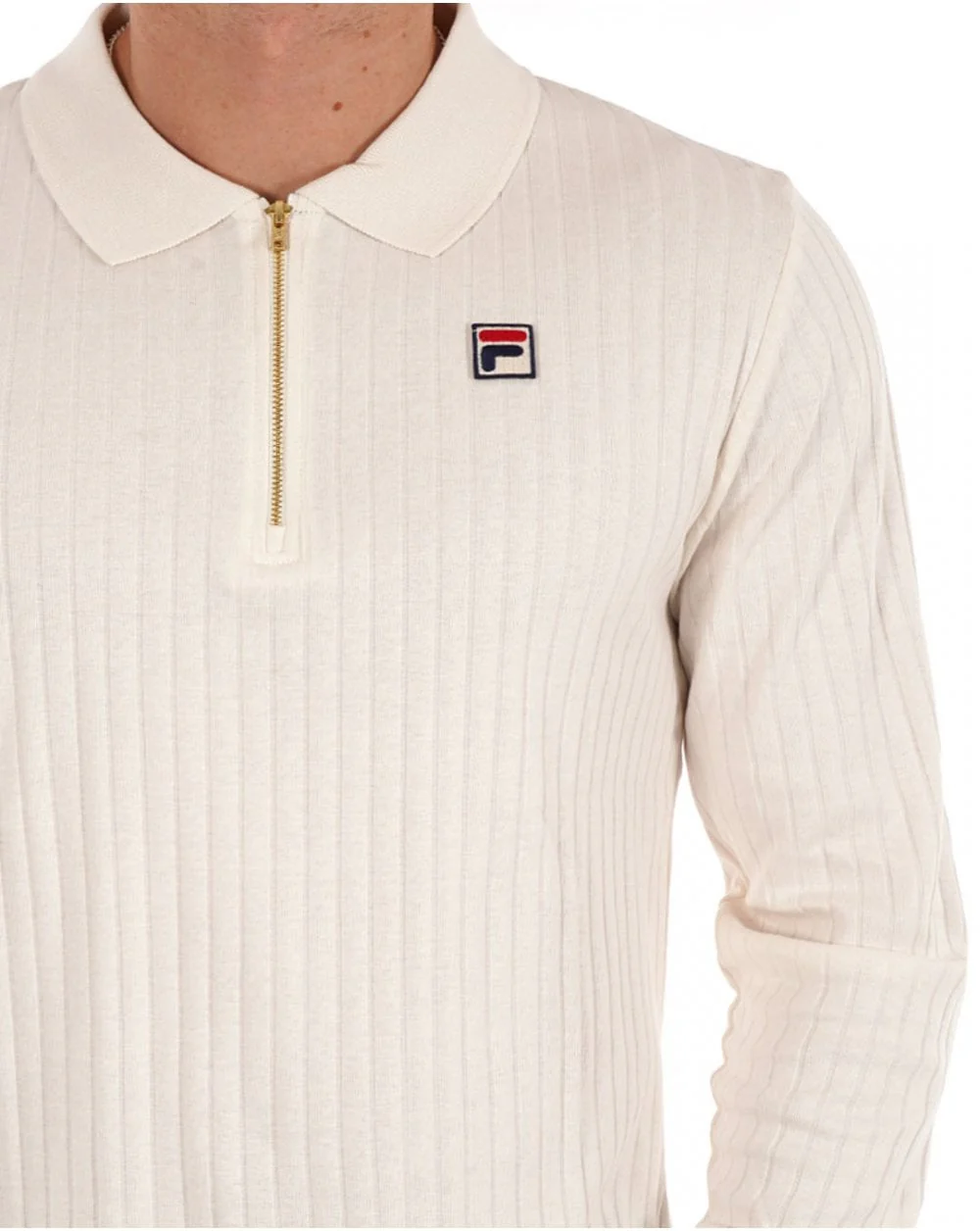 Fila Vintage Rib Zip Polo Gardenia - Image 3
