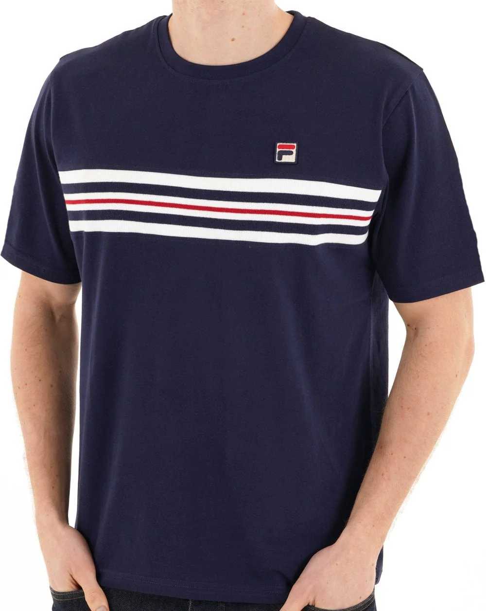 Fila Vintage Rico T Shirt Navy - Image 2